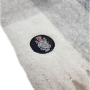 QPFC Fluffy Check Scarf Grey