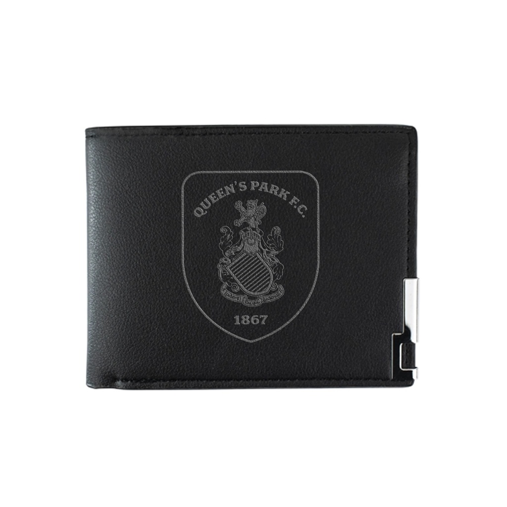 QPFC Crest Leather Wallet Black