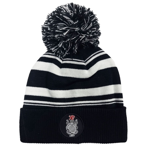 [QPFC-0198-133-018] QPFC Stripe Beanie Black|White