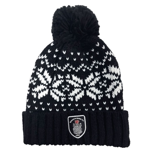 [QPFC-0199-133-018] QPFC Snow Beanie Black|White